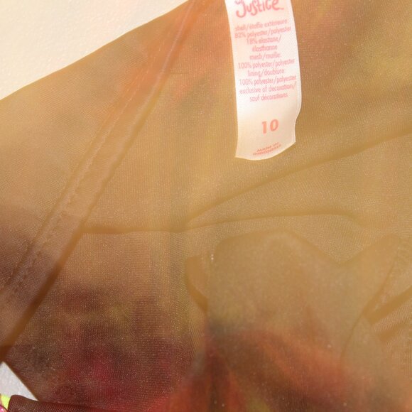 Multi Color 2 Pcs Justice Bikini Swimsuit Size 10 - Picture 4 of 11